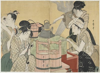 Kitchen Scene, 1794-1795 by Kitagawa Utamaro